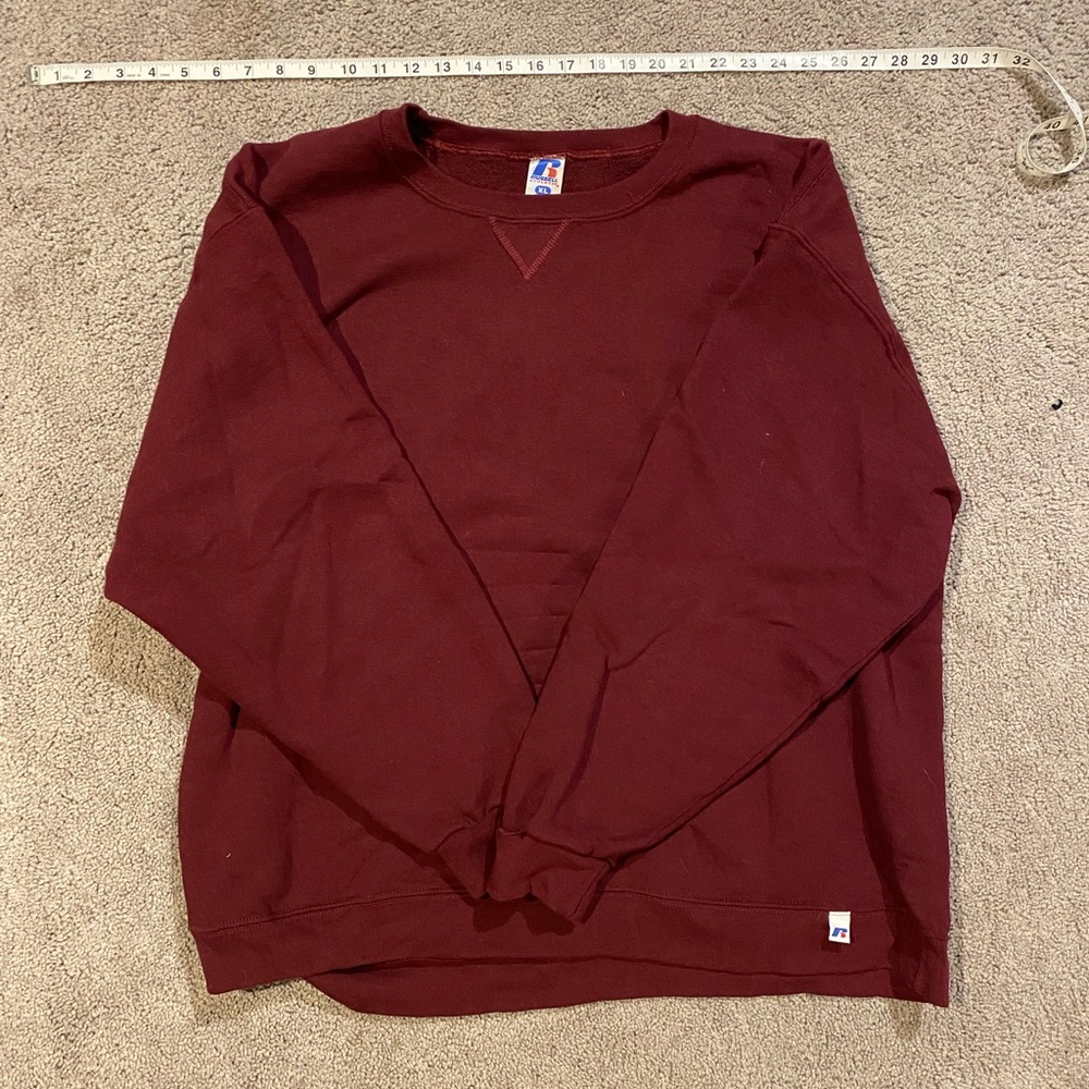 Maroon Russell Blank Crewneck